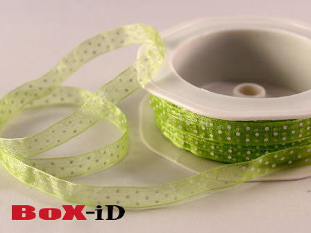 Voile dots 22 groen  10mm x 20m